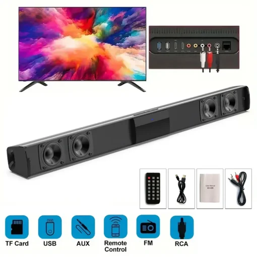 Soundbar, Bluetooth 5.3, Som Surround Home Cinema