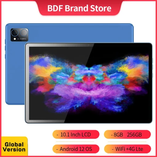 Tablet Original BDF 10.1 8GB+256GB Android 12