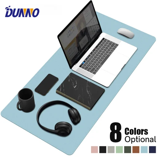 Tapete Grande para Mesa, Mouse Pad à Prova d'Água de Couro PU