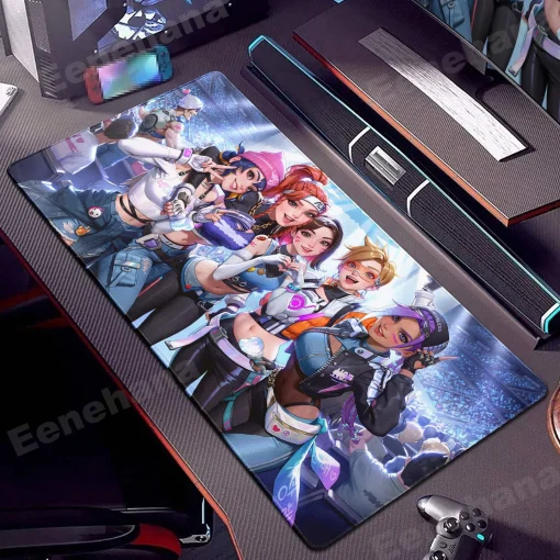 Tapete de rato grande Overwatch Gamer PC rosa kawaii