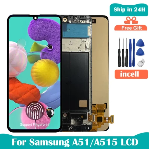 Tela LCD OLEDIncell para Samsung A51 A515 A515F A515FDS A515FD