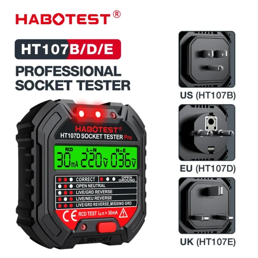 Testador de Tomada HABOTEST HT107 Pro