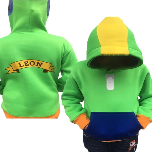 Traje de Halloween Hoodie Cosplay Leon Brawl Stars