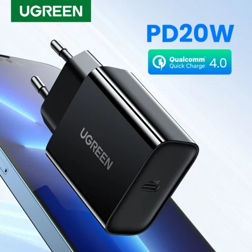 UGREEN Carregador PD 20W Rápido USB Tipo C