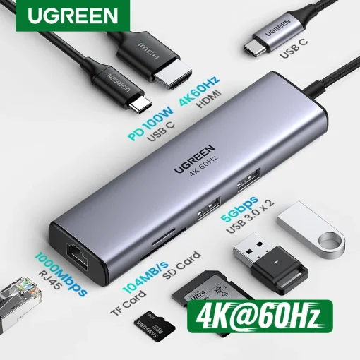 UGREEN USB C HUB 4K60Hz 7-em-1