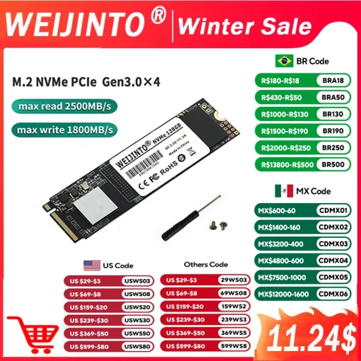 Unidade M.2 NVMe SSD WEIJINTO