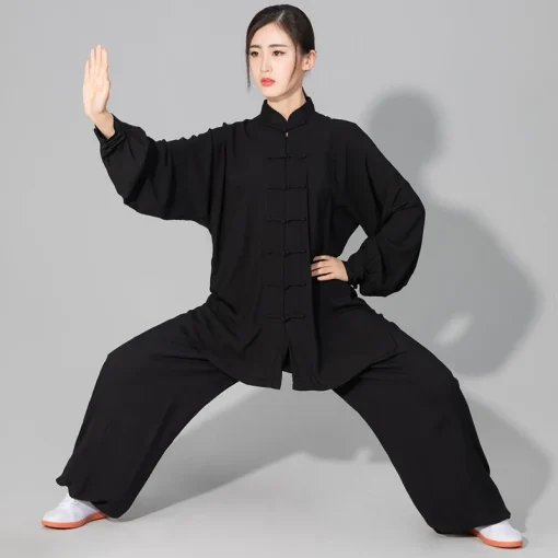 Uniforme de Tai Chi chinês de algodão para Wushu Kung Fu