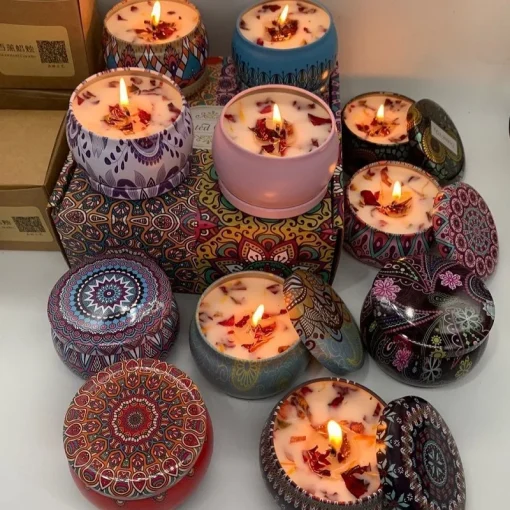 Velas Vintage Perfumadas de Cera de Soja