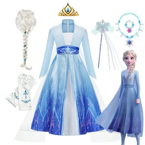 Vestido Cosplay Elsa da Disney Frozen