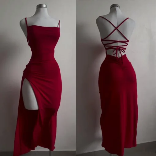 Vestido Halter tendência verão 2024