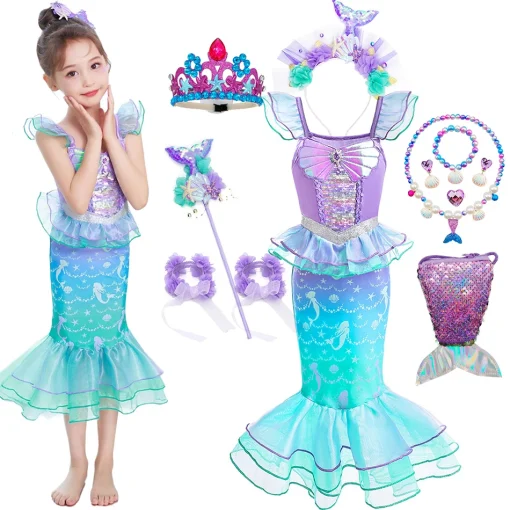 Vestido Sereia Ariel