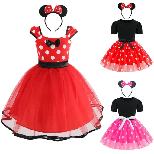 Vestido da menina para bebês de 1 a 8 anos