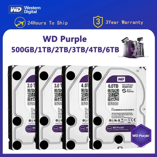 WD Purple HD interno para vigilância 3,5