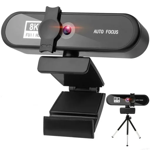 Webcam 8K 4K para conferências e computadores PC, autofoco