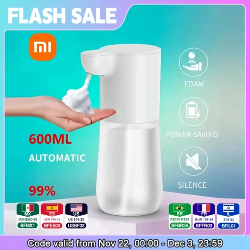 Xiaomi Dispensador Automático de Sabão Espuma Indução USB 2000mAh