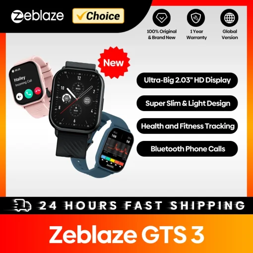 Zeblaze GTS 3 Relógio inteligente com chamadas de voz